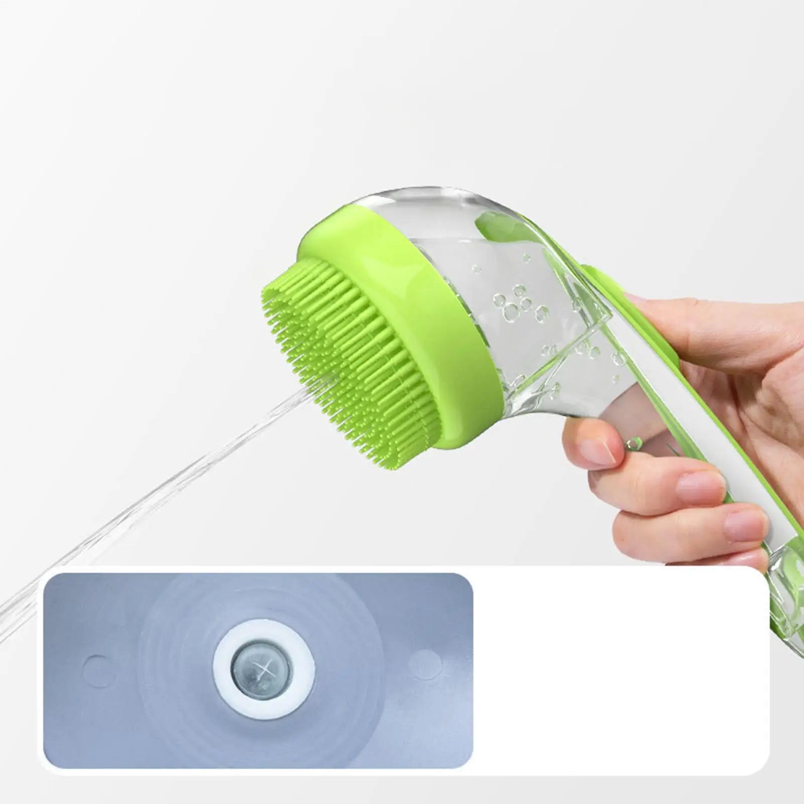 Bathing brush with soap dispenser
